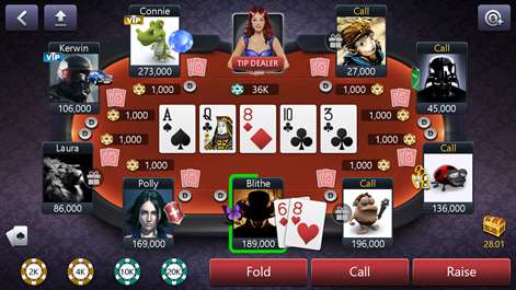Texas Holdem Poker online, free Multiplayer
